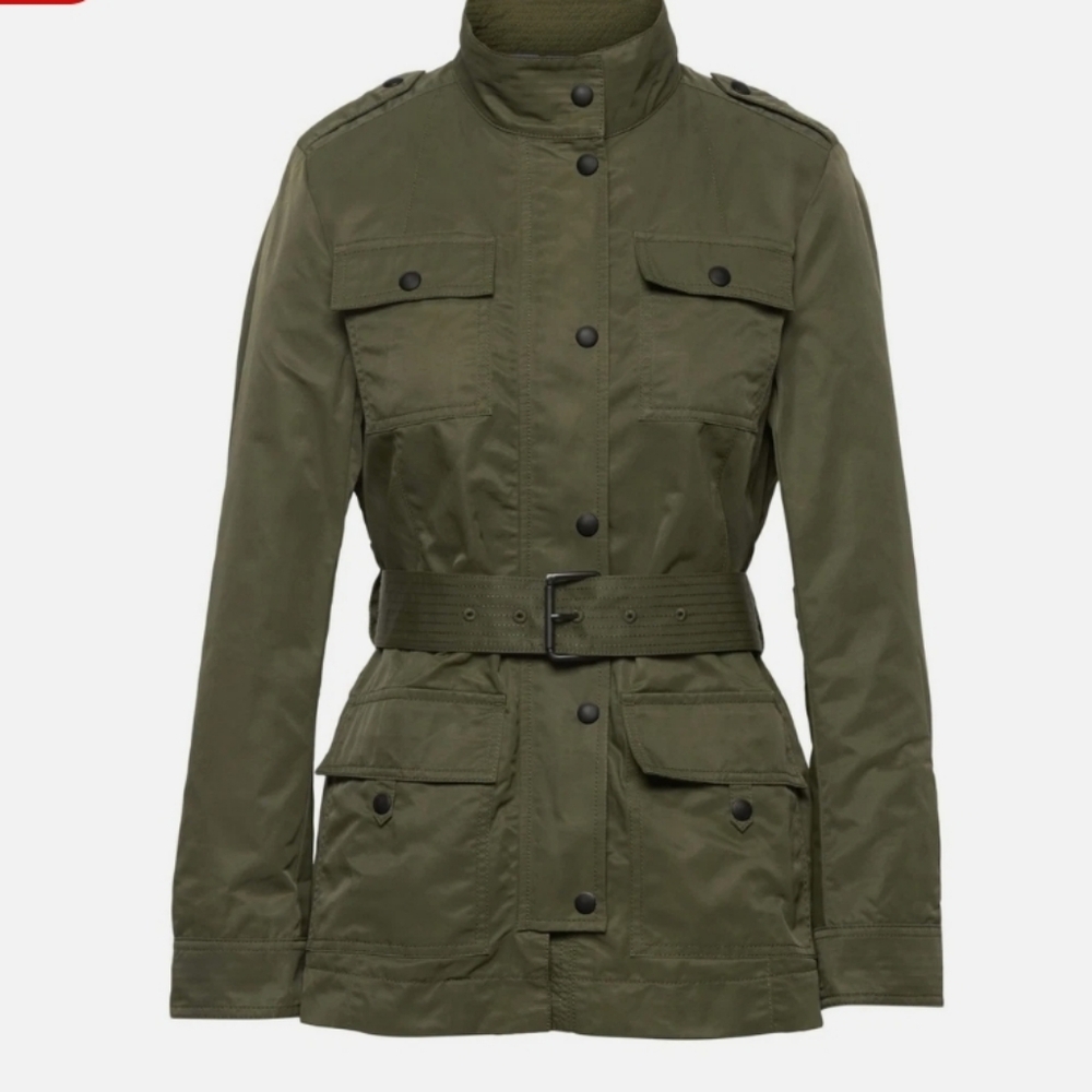 Banana Republic Waxed Cotton Blend Olive Jacket